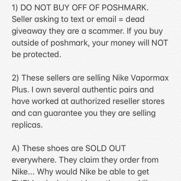 NIKE/JORDAN/VAPORMAX PLUS - SCAMMER ALERT - Picture 2 of 5